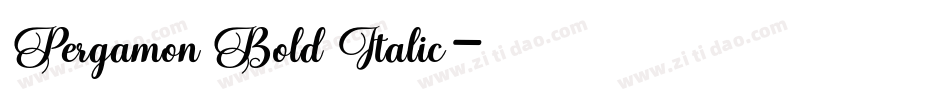 Pergamon Bold Italic字体转换